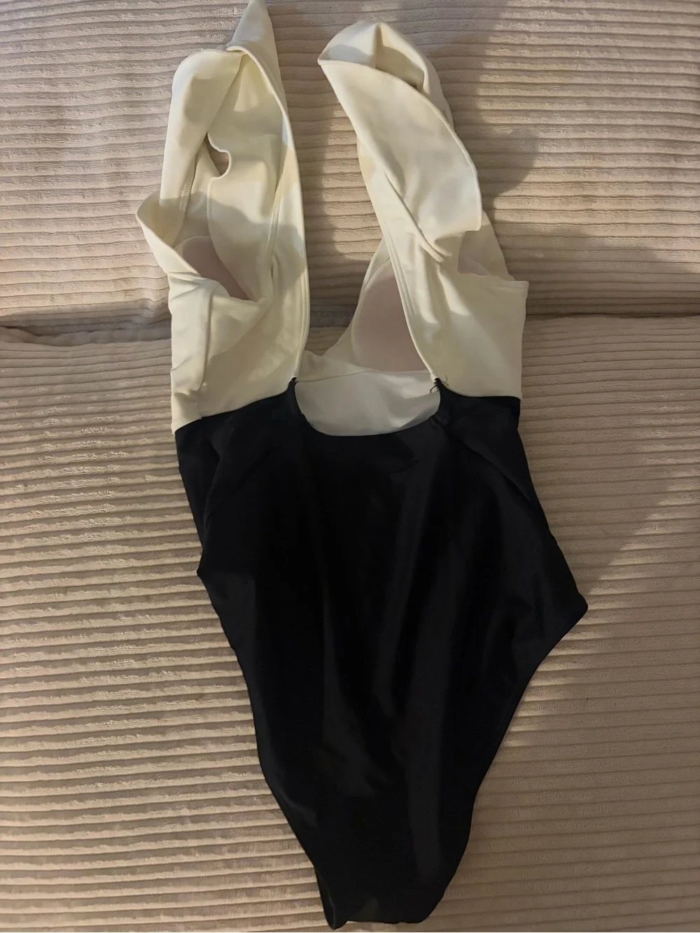 summersalt Two-Tone Black & Cream One-Piece Swimsuit